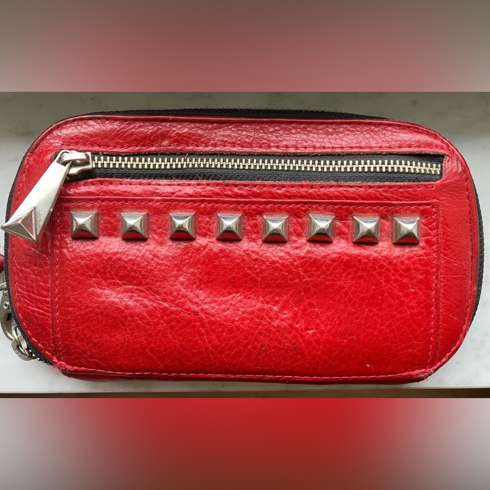 Genuine leather wallet clutch